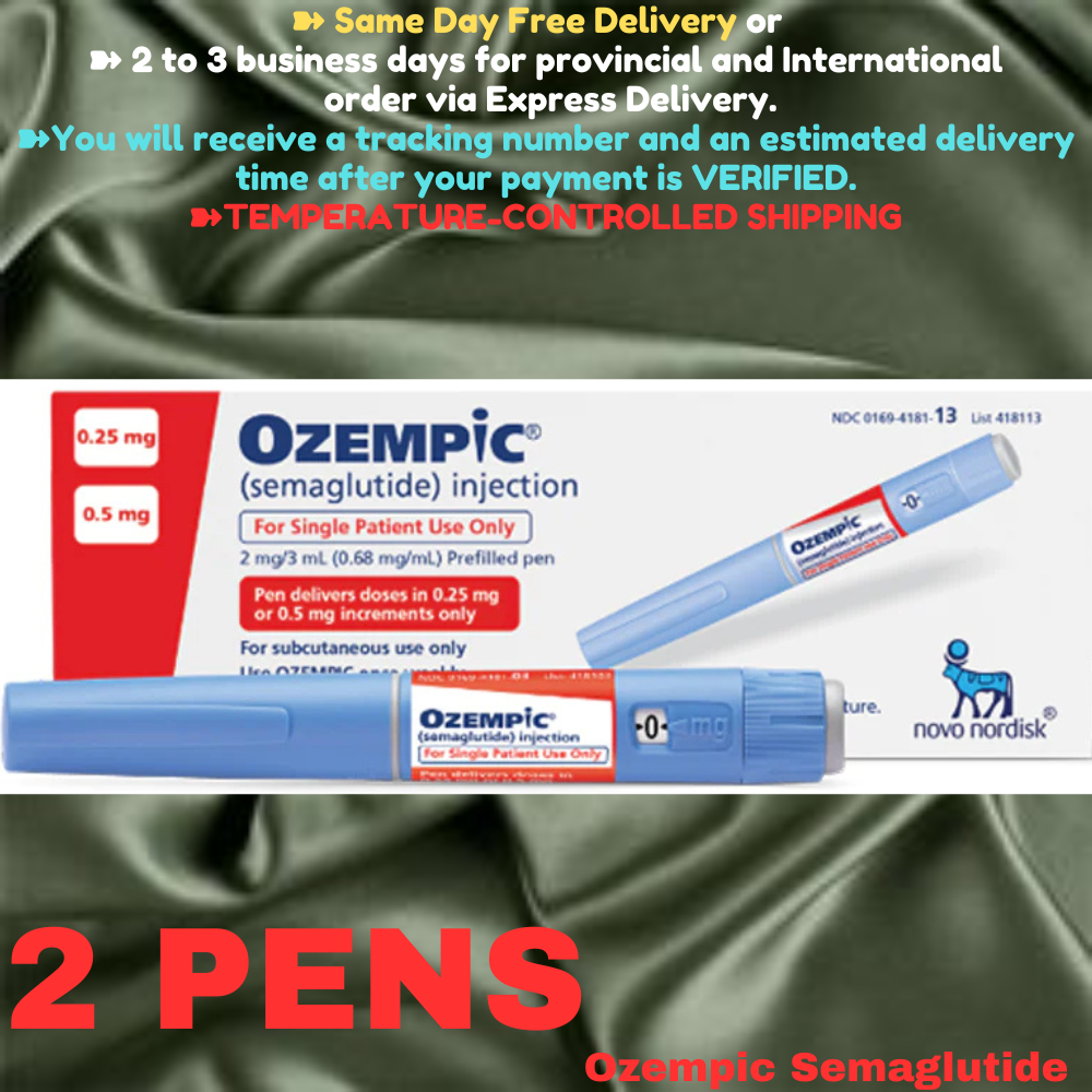 Ozempic Semaglutide 0.25 mg Slimming Pens, From Package of 2 Pens, Available in 0.25 mg, 0.25 mg - 0.50 mg, 0.50 mg, 1 mg, 2mg, Ship from Philippines