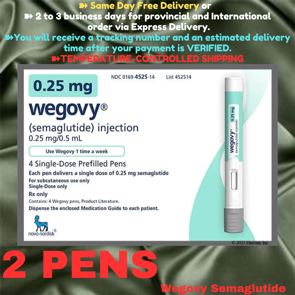 Wegovy Semaglutide 0.25 mg Slimming Pens, From Package of 30 Pens, Available in 0.25 mg, 0.5 mg, 1 mg, 1.7 mg, 2.4 mg, Ship from Philippines