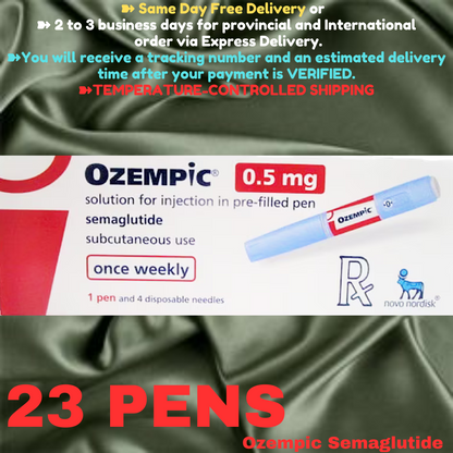 Ozempic Semaglutide 0.25 mg Slimming Pens, From Package of 2 Pens, Available in 0.25 mg, 0.25 mg - 0.50 mg, 0.50 mg, 1 mg, 2mg, Ship from Philippines