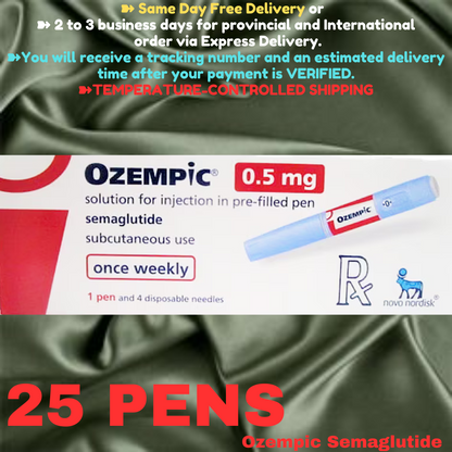 Ozempic Semaglutide 0.25 mg - 0.50 mg Slimming Pens, From Package of 2 Pens, Available in 0.25 mg, 0.25 mg - 0.50 mg, 0.50 mg, 1 mg, 2mg, Ship from Philippines