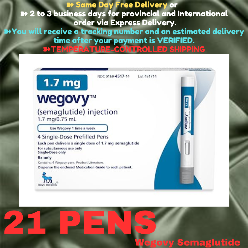 Wegovy Semaglutide 0.5 mg Slimming Pens, From Package of 25 Pens, Available in 0.25 mg, 0.5 mg, 1 mg, 1.7 mg, 2.4 mg, Ship from Philippines