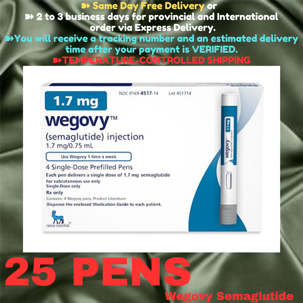 Wegovy Semaglutide 0.5 mg Slimming Pens, From Package of 25 Pens, Available in 0.25 mg, 0.5 mg, 1 mg, 1.7 mg, 2.4 mg, Ship from Philippines