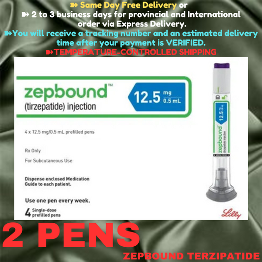 Zepbound Tirzepatide 12.5 mg Slimming Pens, From Package of 2 Pens, 2.5 mg, 5 mg, 7.5 mg, 10 mg, 12.5 mg, 15 mg, Ship from Philippines