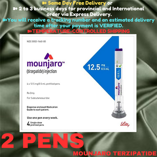 Mounjaro Tirzepatide 12.5 mg Slimming Pens, From Package of 2 Pens, 2.5 mg, 5 mg, 7.5 mg, 10 mg, 12.5 mg, 15 mg, Ship from Philippines