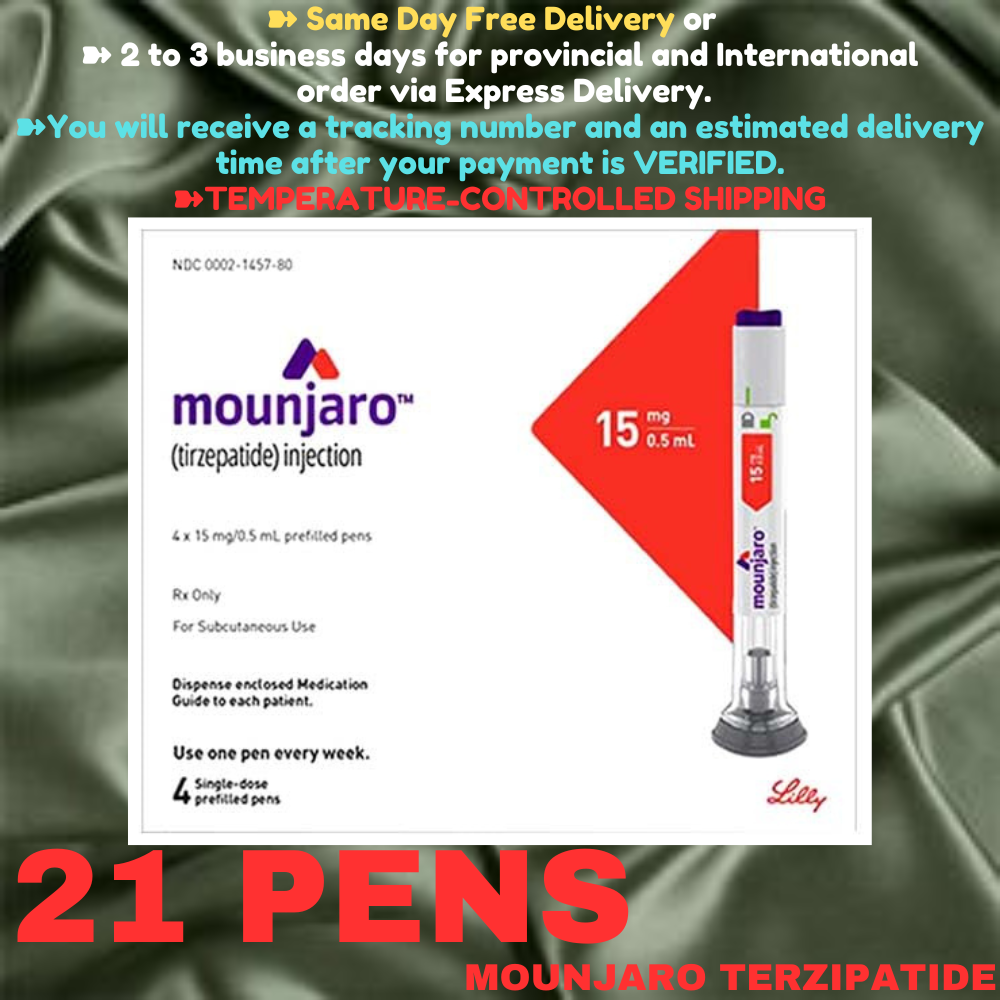 Mounjaro Tirzepatide 5 mg Slimming Pens, From Package of 21 Pens, 2.5 mg, 5 mg, 7.5 mg, 10 mg, 12.5 mg, 15 mg, Ship from Philippines