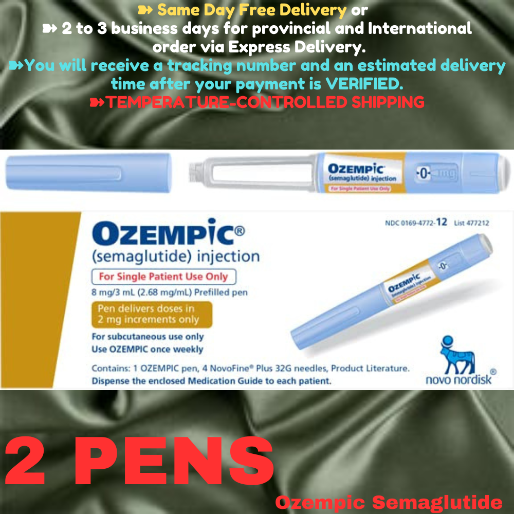 Ozempic Semaglutide 0.25 mg - 0.50 mg Slimming Pens, From Package of 2 Pens, Available in 0.25 mg, 0.25 mg - 0.50 mg, 0.50 mg, 1 mg, 2mg, Ship from Philippines