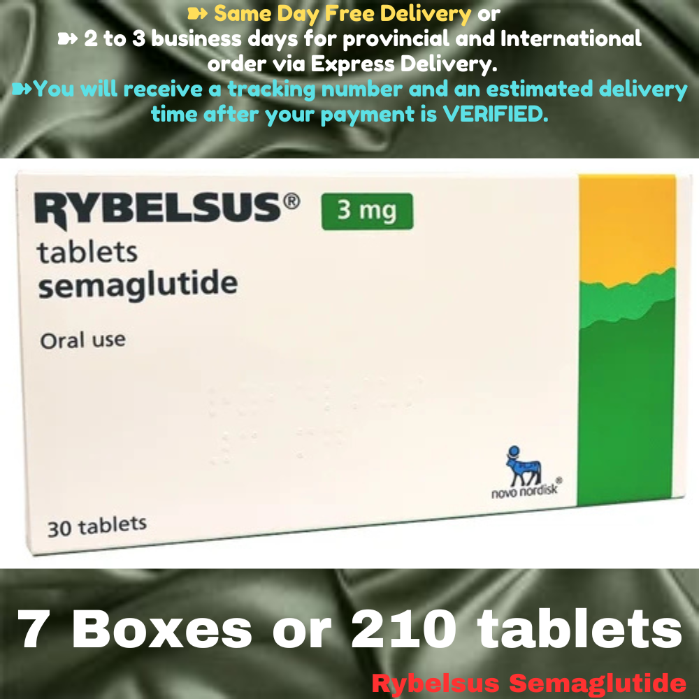 Rybelsus Semaglutide 7 mg Slimming Tablets, From Package of 7 Boxes or 210 tablets up to 17 Boxes, Available in 3 mg, 7 mg, 14mg, Ship from Philippines