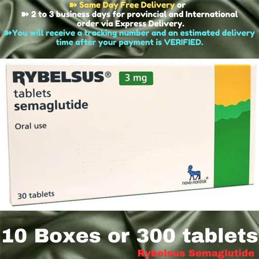 Rybelsus Semaglutide 3 mg Slimming Tablets, From Package of 7 Boxes or 210 tablets up to 17 Boxes, Available in 3 mg, 7 mg, 14mg, Ship from Philippines