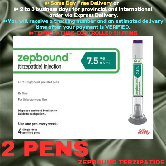 Zepbound Tirzepatide 7.5 mg Slimming Pens, From Package of 2 Pens, 2.5 mg, 5 mg, 7.5 mg, 10 mg, 12.5 mg, 15 mg, Ship from Philippines