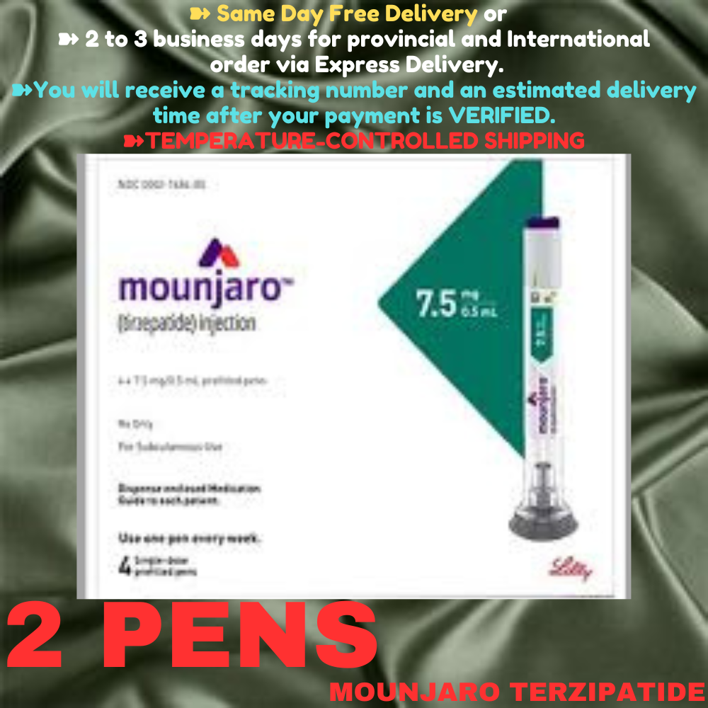 Mounjaro Tirzepatide 2.5 mg Slimming Pens, From Package of 2 Pens, 2.5 mg, 5 mg, 7.5 mg, 10 mg, 12.5 mg, 15 mg, Ship from Philippines