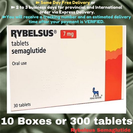 Rybelsus Semaglutide 7 mg Slimming Tablets, From Package of 7 Boxes or 210 tablets up to 17 Boxes, Available in 3 mg, 7 mg, 14mg, Ship from Philippines